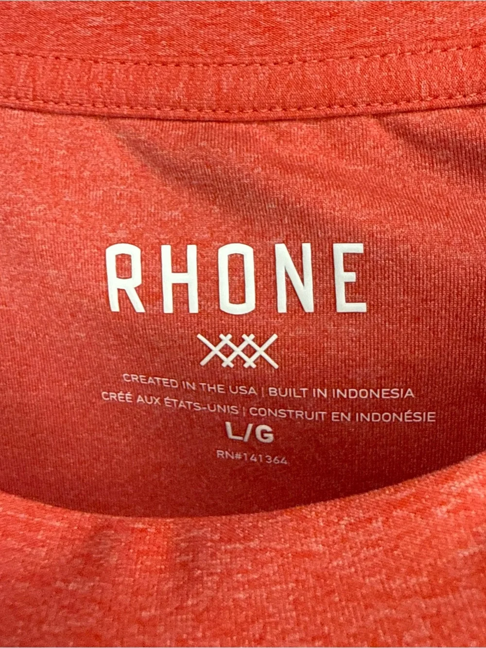 RHONE Red Short-Sleeve Performance Crew Tee